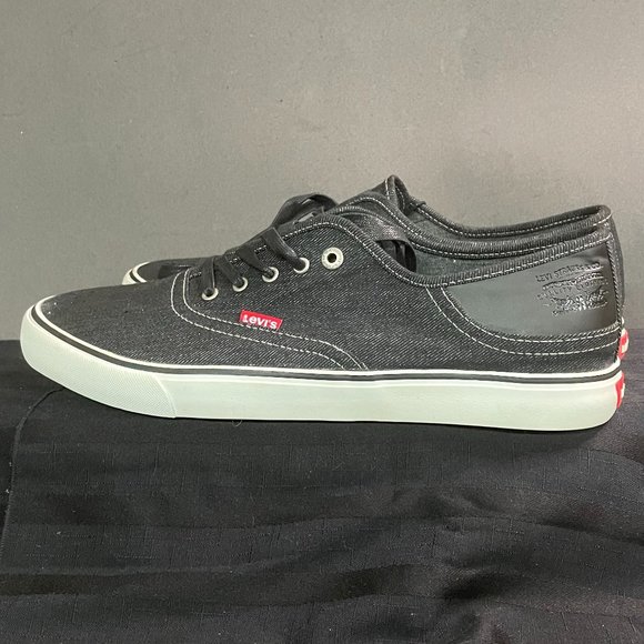 Levis Comfort Canvas Mens Sz 13 Sneakers Shoe Black Upper Low Top  51751901A NEW - Picture 7 of 10